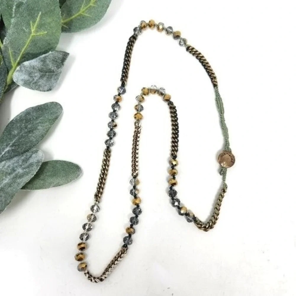CHLOE & ISABEL Faceted Bead Chain Thread Necklace